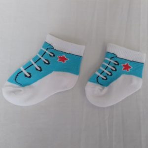 Red Star Light Blue/White Boys Socks