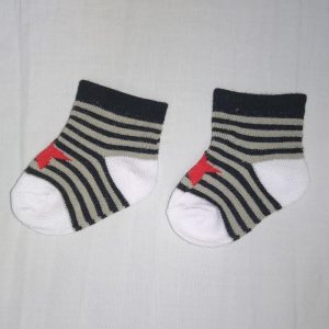 Red Star Grey/Black Stripe Socks