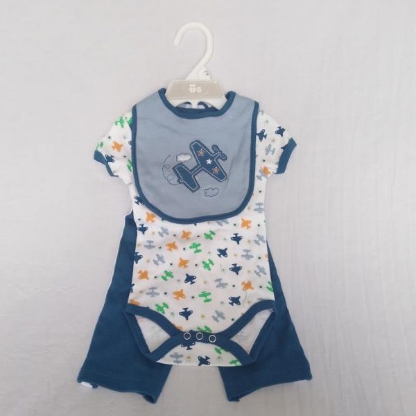 Boys Airplane 3 Piece Bodysuit