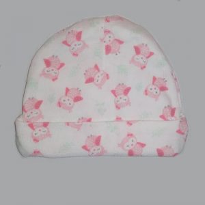 Pink Owls White Girls Cap