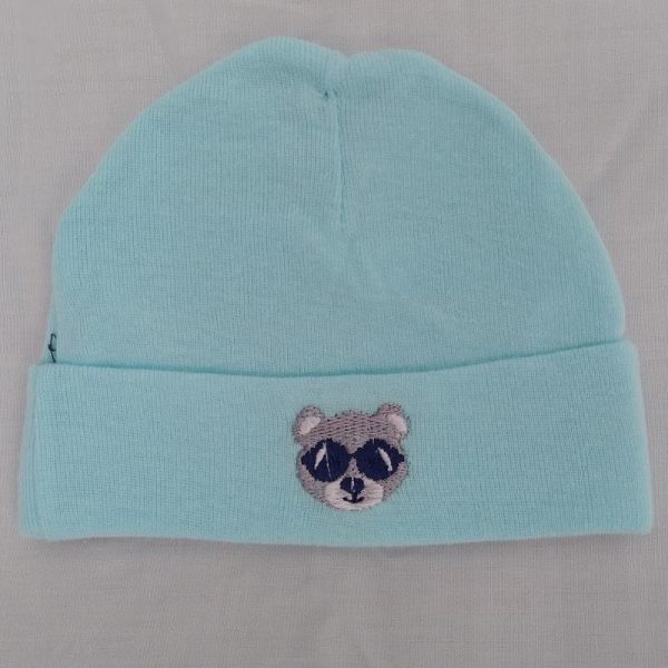 olid Baby Blue Grey Bear Boys Cap