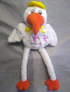 Forever Plush Stork Keepsake Neutral Gender