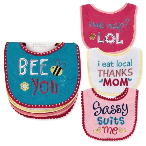 Girls Bibs 4 Pack