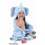 Elephant Hoodie Blanket Blue