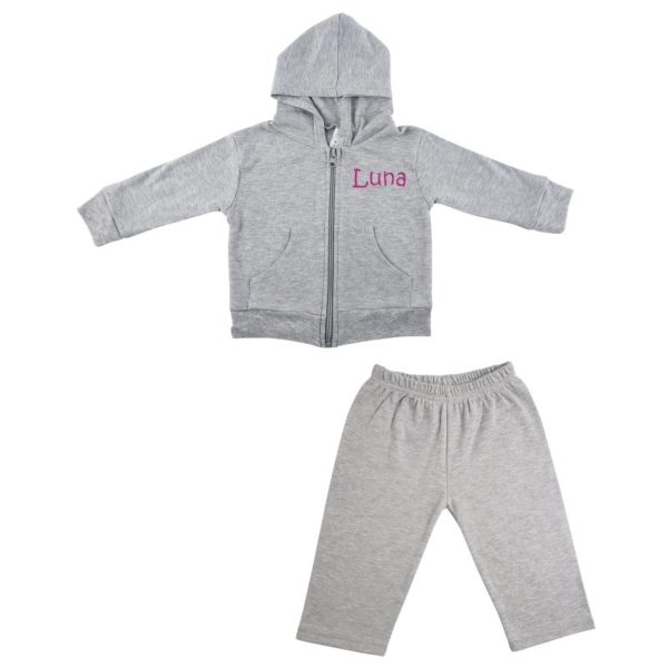 Heather Grey Sweat Pants and Hoodie Set