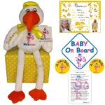 Plush Stork Neutral Keepsake Package